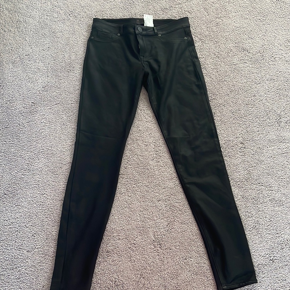 Denimocracy liquid black coated knit jean M